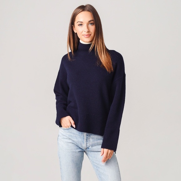 FRAME Denim Women’s High Low Boxy Sweater Size M - Picture 4 of 10